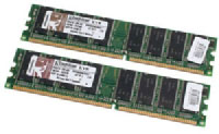 Kingston Memory 256MB 400MHz DDR PC3200 DIMM 2pk (KVR400X64C3AK2/256)